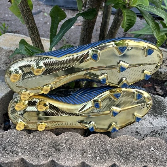 adidas X 19+ FG. Rare. F35320 Size 11 US Soccer Cleats (Black Gold Blue)